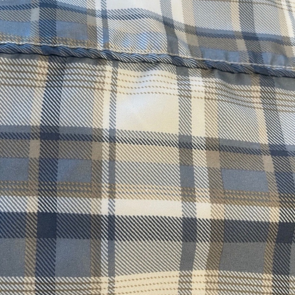 Blue Plaid King Polyester Luxury Sheet Set By LQ